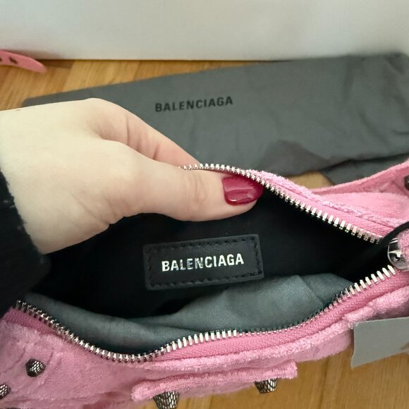 NWT Balenciaga Le Cagole XS Shoulder Bag BB Monogram Sponge Fabric - Picture 11 of 11